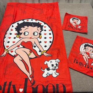 Betty Boop Red Towel Set 0561